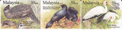 Mint Stamps Unique Birds Malaysia 2009