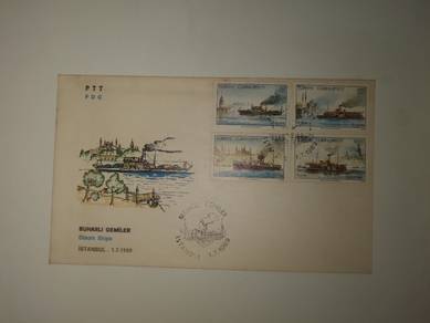 FDC Stamp Turkiye 1989 - SteamShips
