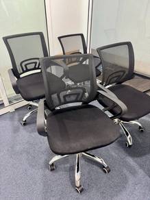 Black Mesh Office Chair with Chrome Base