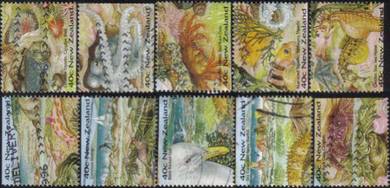 Bird Sea Shell Fish Marine Coral New Zealand Stamp