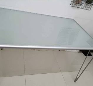 White Tempered Glass Table 