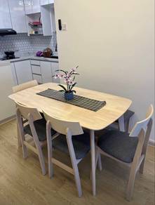 New solid wood 6seater dining table, meja makan
