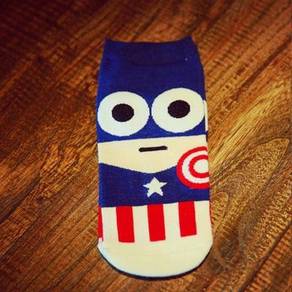 CAPTAIN AMERICA SUPERHERO CARTOONs SHOE SOCKS 🔥