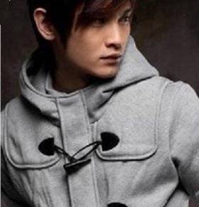 A0371 ZiPPER HORN BUTTON HOODIES JACKET SWEATER