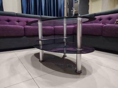 Round Glass Coffee Table – 2 Tier
