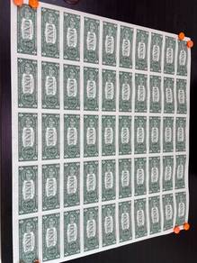 One Dollar $1 – 50 Note Uncut