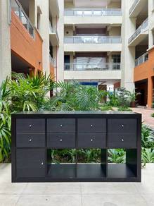 KALLAX with INSERTS in BLACK brown color