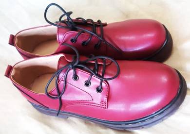 CUSTOM Cherry Red Calf Skin Leather Oxford Shoes