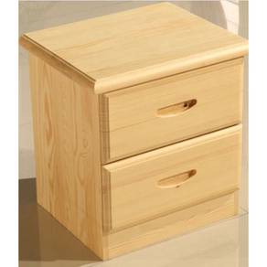 BROWN 2 Drawer Shelves Storage Cabinet Bedroom