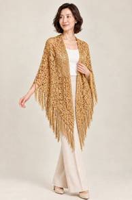 Hand Crochet Woolen Shawl/Cardigan [Preloved]