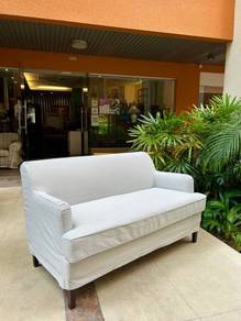 Ikea ROCKSJON 2seater SOFA in Klovsta Grey/white S