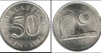 RM50 Cents Coin - 64 PIECES