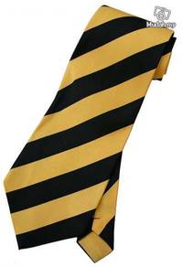 Yellow Black HandMade Men Formal SILK Neck Tie