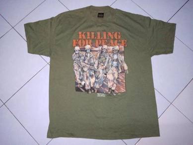 Vintage 3D Emblem KILLING FOR PEACE T Shirt