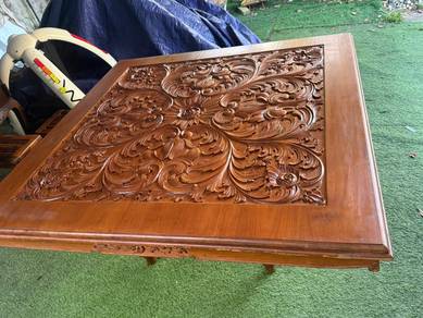 meja 5x5 kaki siap Glass