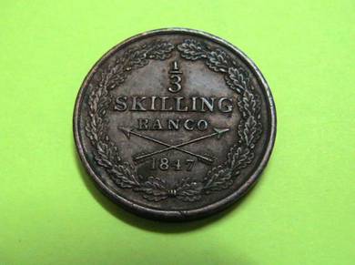 Sweden 1/3 Skilling 1847 [Kod : A2111]