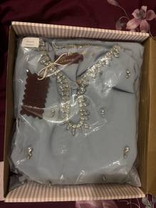 dearaya ghaniya kurung by deara (baby blue)