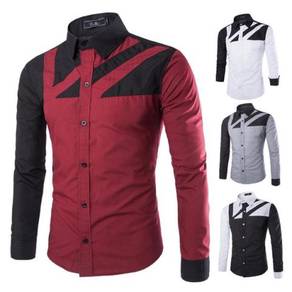NEW KEMEJA MERAH GELAP DARK RED MAROON SHiRT
