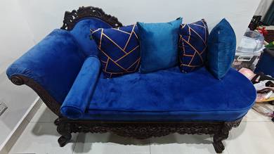 Imported Pakistani Hand-Carved Royal Blue Velvet 
