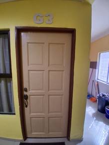 Pintu kayu berkunci Brown Wooden door c/w key 8pcs