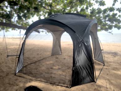 Dome Shelter/Flysheet Camping Outdoor Black 5-8pax