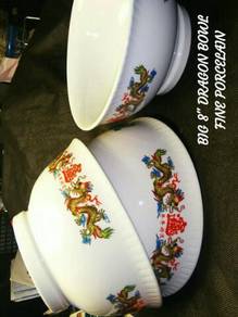 BIG GIANT 8" DRAGON BOWLS x3