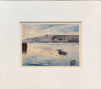 Coastal Harbor Scene Framed Print📢