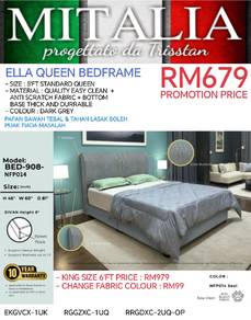 Quality Queen Divan Bedframe Easy Clean Fabric 