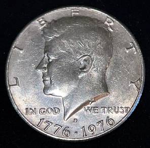 Rare US Coin Kennedy Bi Centennial 1776-1976-D