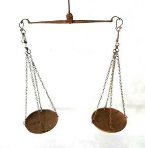 Antique Iron Mercantile Scale HAND Balance Chain