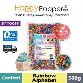 Jimmies Confetti - Rainbow Alphabet 500g