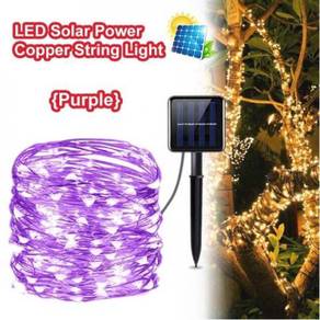 PURPLE SOLAR LiGHT 200 LED 20M LAMPU 8 MODE LAMP