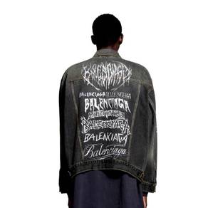 Balenciaga DIY Metal Large Fit Jacket in black