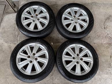 Rim original vios 2017 tayar continental cc7 70%