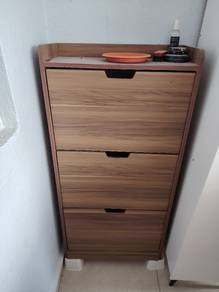 Wood shoe cabinet second hand for sale