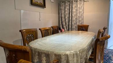 Meja makan jati 8 seat