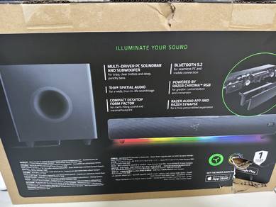 Razer Leviathan V2 sound bar with woofer