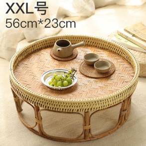56x23cm Rattan Round Mini Table Rotan Meja Bulat