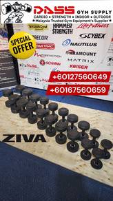 ZIVA Rubber Grip Dumbbells 2.5 kg to 25 kg 10 pair