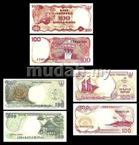 Indonesia 3 pcs in set 100 100 500 rp 98 unc