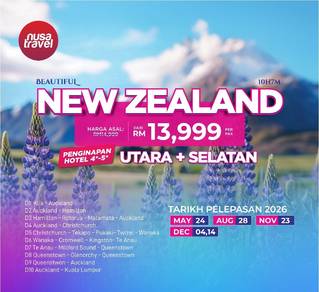 10H7M NEW ZEALAND SOUTH NORTH With FLIGHT 