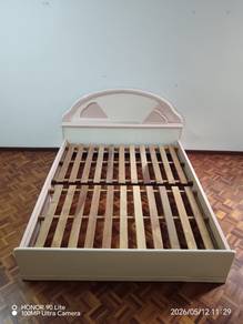 Wooden Katil Queen Bed Frame Kayu