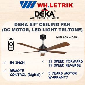 Deka 54" DC Motor Ceiling Fan with LED Light