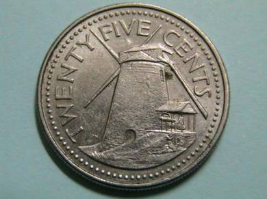 Barbados 25 Cents 1990 (Kod : A0370)
