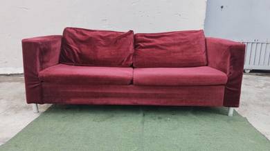 YC95B Kerusi 3 Seater 6.5 Feet Sofa Fabric Red