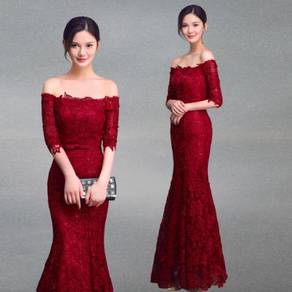 Red wedding bridal prom dress gown RBP0609