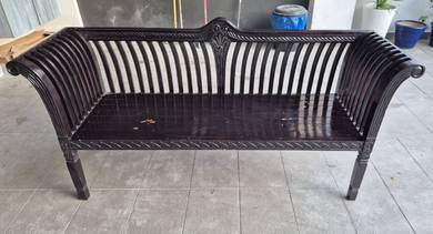 Kerusi Kayu Jati Solid 3 Seater