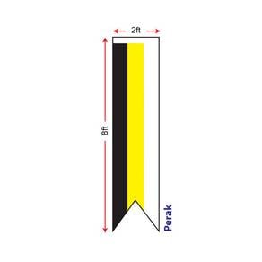 Bendera Perak (Polyester) 2 x 8ft