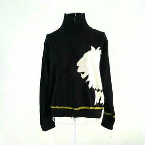 POI by Krizia Zip Up Wool Sweater