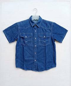 PRENATAL Boys' Vintage Wash Denim Short Sleeve Shi